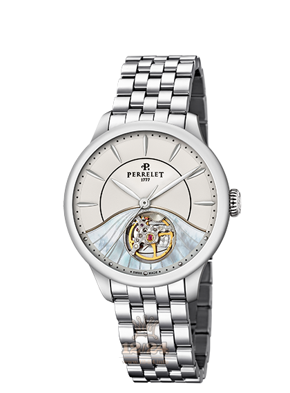 Perrelet First Class Watch A2067/9 35 mm Stainless steel Case White Dial