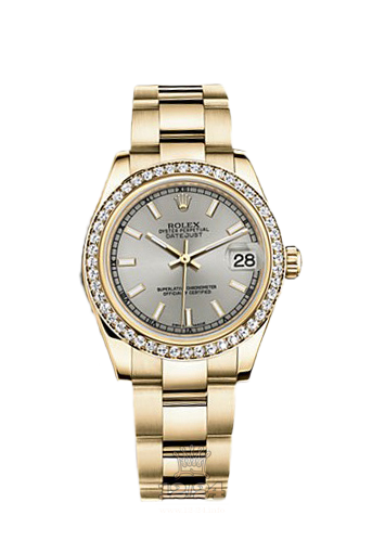 Rolex Datejust Watch 178288-0083 31 mm Yellow gold Case Silver Dial