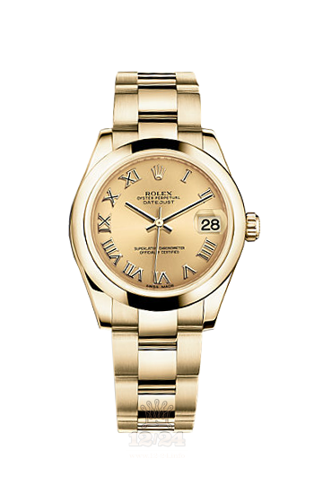 Rolex Datejust Watch 178248-0079 31 mm Yellow gold Case Golden Dial