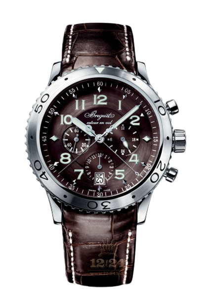 Breguet Type XX / Type XXI Watch 3810ST/92/9ZU 42 mm Stainless steel Case Brown (chocolate) Dial
