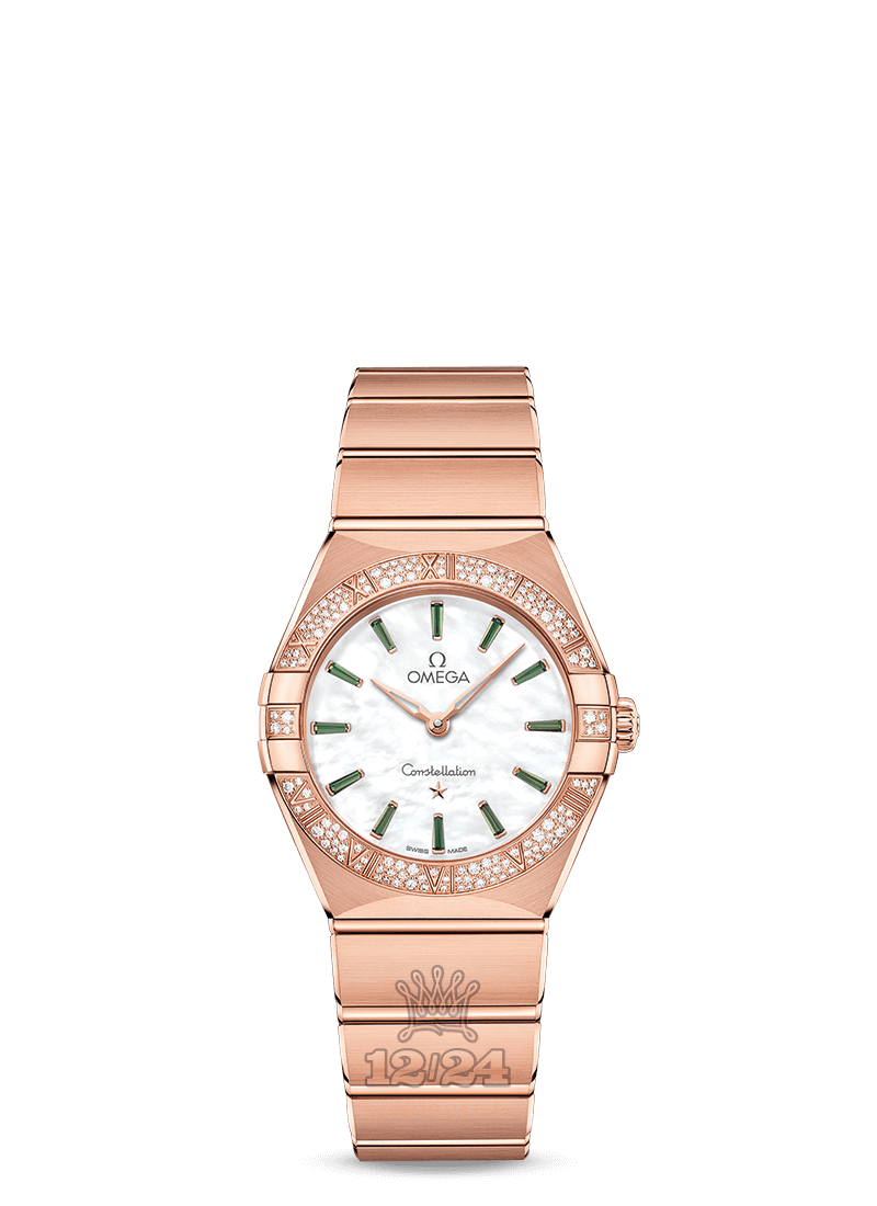 Omega Constellation Watch 131.55.28.60.55.005 28 mm Pink gold Case White Dial