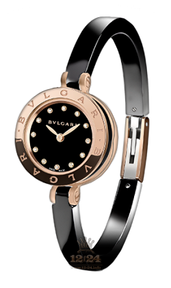 Bvlgari B.Zero1 Watch 102087 BZ23BSGCC/12.M 23 mm Steel / Pink gold Case Black Dial