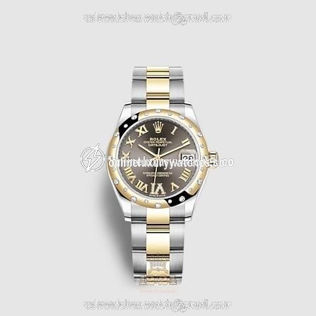 Rolex Datejust Watch 278343rbr-0017 31 mm Stainless steel Yellow gold Case Gray Dial