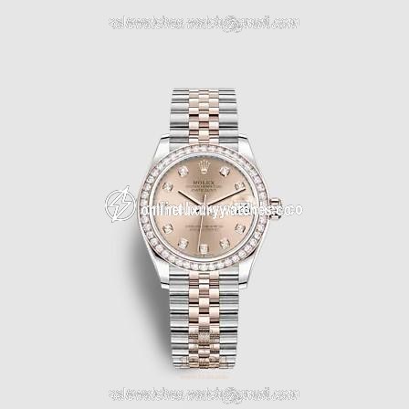 Rolex Datejust Watch 278381rbr-0024 31 mm Stainless steel Pink gold Case Pink Dial