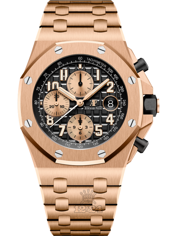 Audemars Piguet Royal Oak Offshore Watch 26470OR.OO.1000OR.03 42 mm Pink gold Case Black Dial