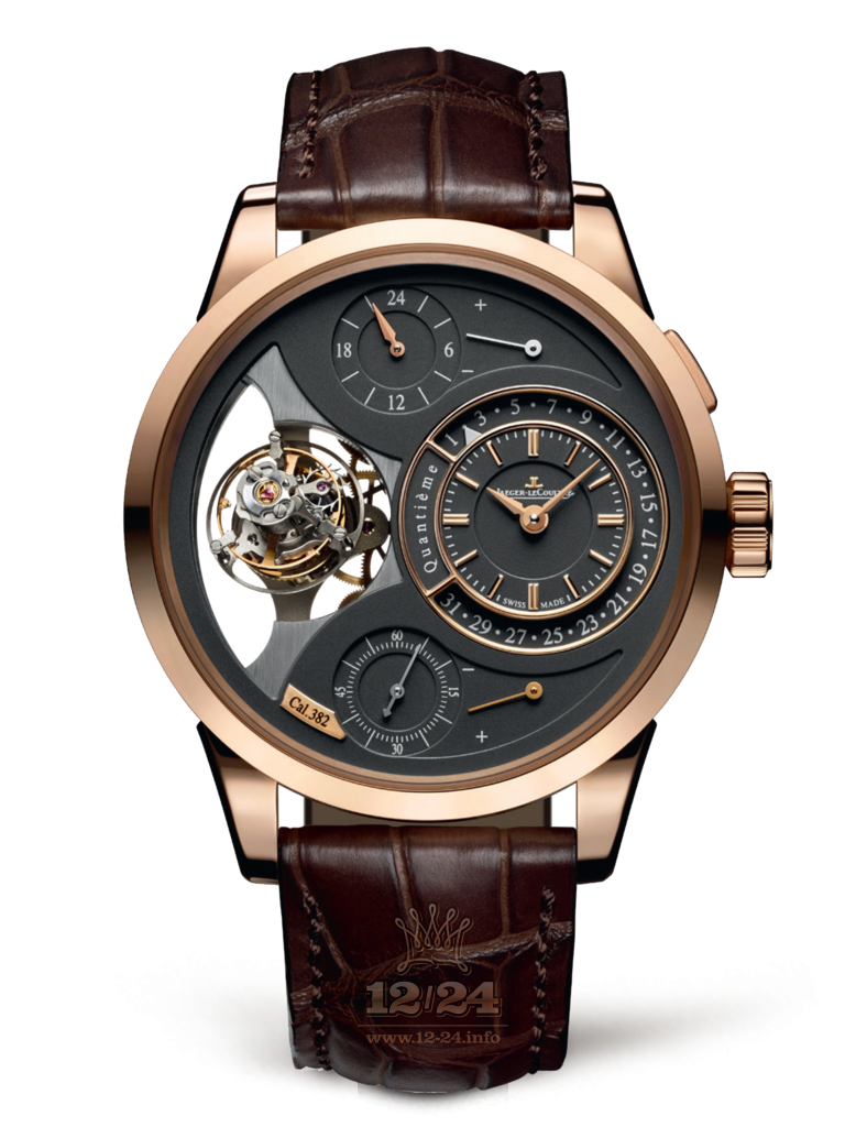 Jaeger-LeCoultre Duometre Watch 605244J 42 mm Pink gold Case Gray Dial