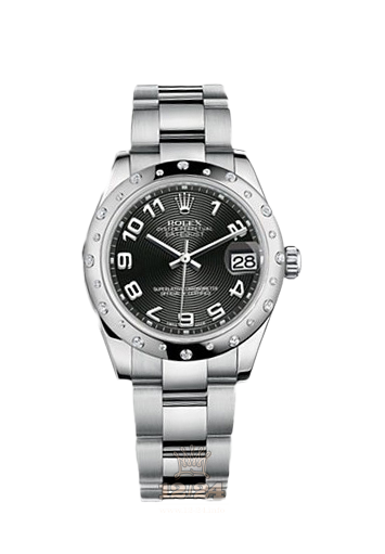 Rolex Datejust Watch 178344-0058 31 mm Steel / White gold Case Black Dial