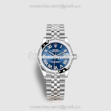Rolex Datejust Watch 278344rbr-0036 31 mm Stainless steel White gold Case Dark blue Dial