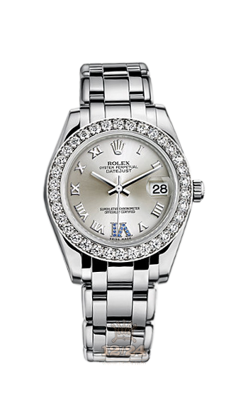 Rolex Pearlmaster Watch 81299-0035 34 mm White gold Case Silver Dial