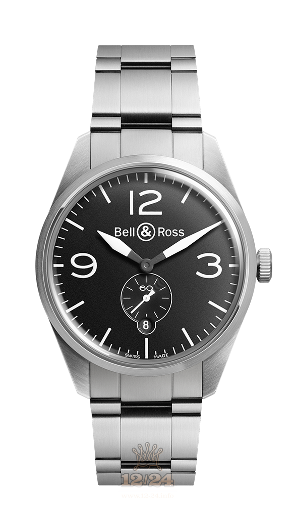 Bell & Ross Vintage Watch BRV123-BL-ST/SST 41 mm Stainless steel PVD coating Case Black Dial
