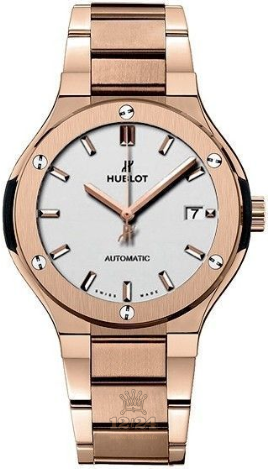 Hublot Classic Fusion Watch 568.OX.2610.OX 38 mm Pink gold Case White Dial