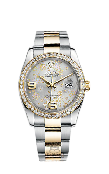 Rolex Datejust Watch 116243-0008 36 mm Steel / Yellow gold Case Silver Dial