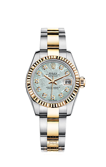 Rolex Lady-Datejust Watch 179173-0125 26 mm Steel / Yellow gold Case Gray Silver Dial