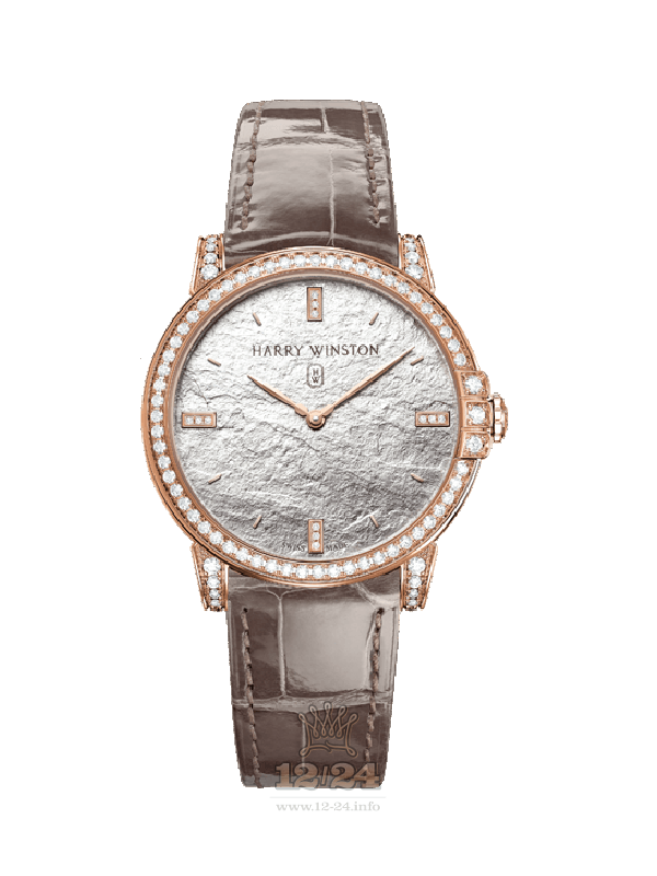 Harry Winston Midnight Collection Watch MIDQHM32RR004 32 mm Pink gold Case White Silver Dial