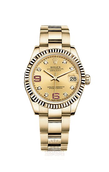 Rolex Datejust Watch 178278-0132 31 mm Yellow gold Case Golden Dial