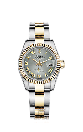 Rolex Lady-Datejust Watch 179173-0187 26 mm Steel / Yellow gold Case Gray Dial