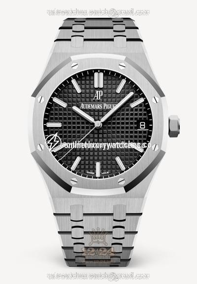 Audemars Piguet Royal Oak Watch 15500ST.OO.1220ST.03 41 mm Stainless steel Case Black Dial