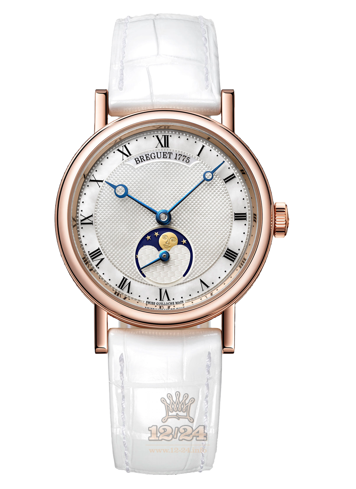 Breguet Classique Watch 9087BR/52/964 30 mm Pink gold Case White Dial