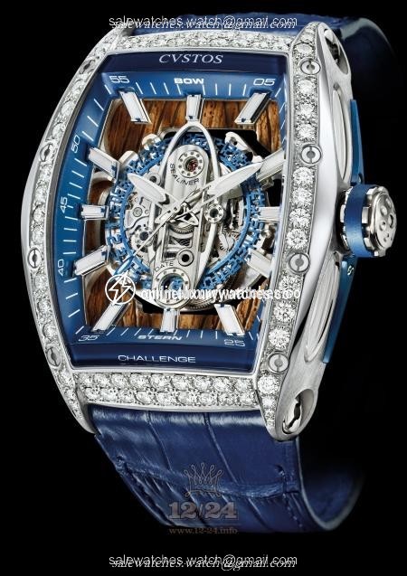 Cvstos Challenge Watch CCNSL-ST-Dm-53mm 54 mm Stainless steel Case Silver Dark blue Dial