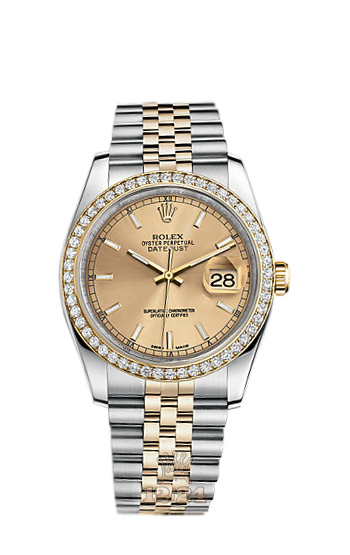 Rolex Datejust Watch 116243-0003 36 mm Steel / Yellow gold Case Golden Dial