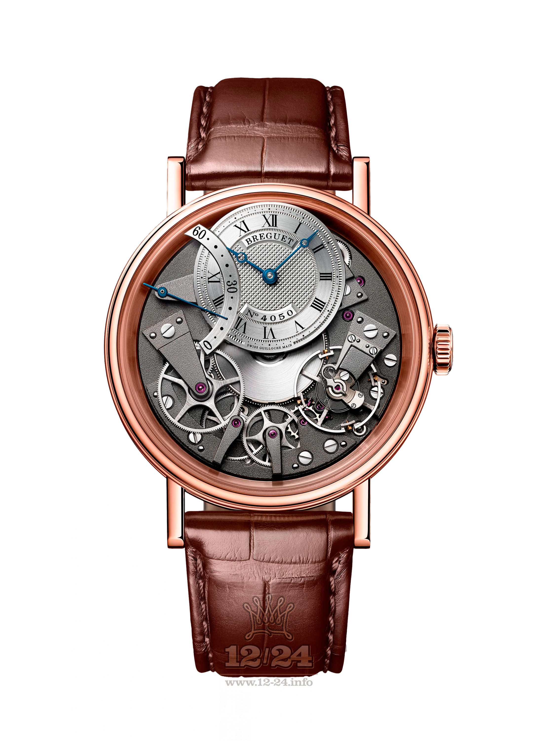 Breguet Tradition Watch 7097BR/G1/9WU 40 mm Pink gold Case Gray Silver Dial