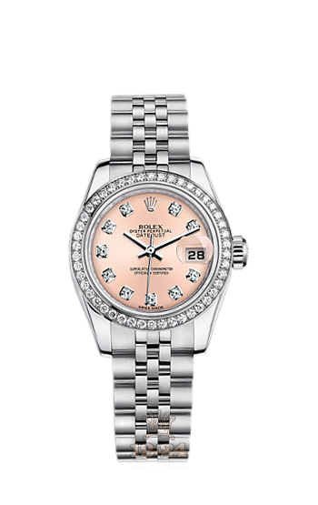 Rolex Lady-Datejust Watch 179384-0031 26 mm Steel / White gold Case Pink Dial