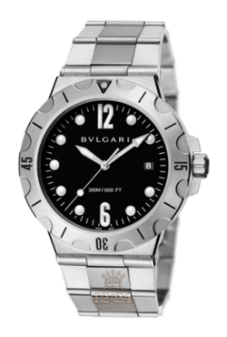 Bvlgari Diagono Watch 102323 DP41BSSSD 41 mm Stainless steel Case Black Dial