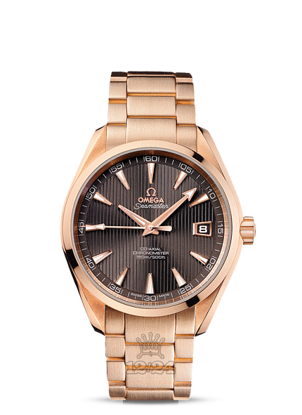 Omega Aqua Terra 150 M Watch 231.50.42.21.06.001 42 mm Pink gold Case Gray Brown (chocolate) Dial