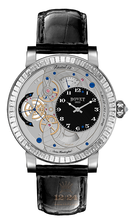 Bovet Dimier Watch R120002-SB1 42 mm White gold Case Black Dial