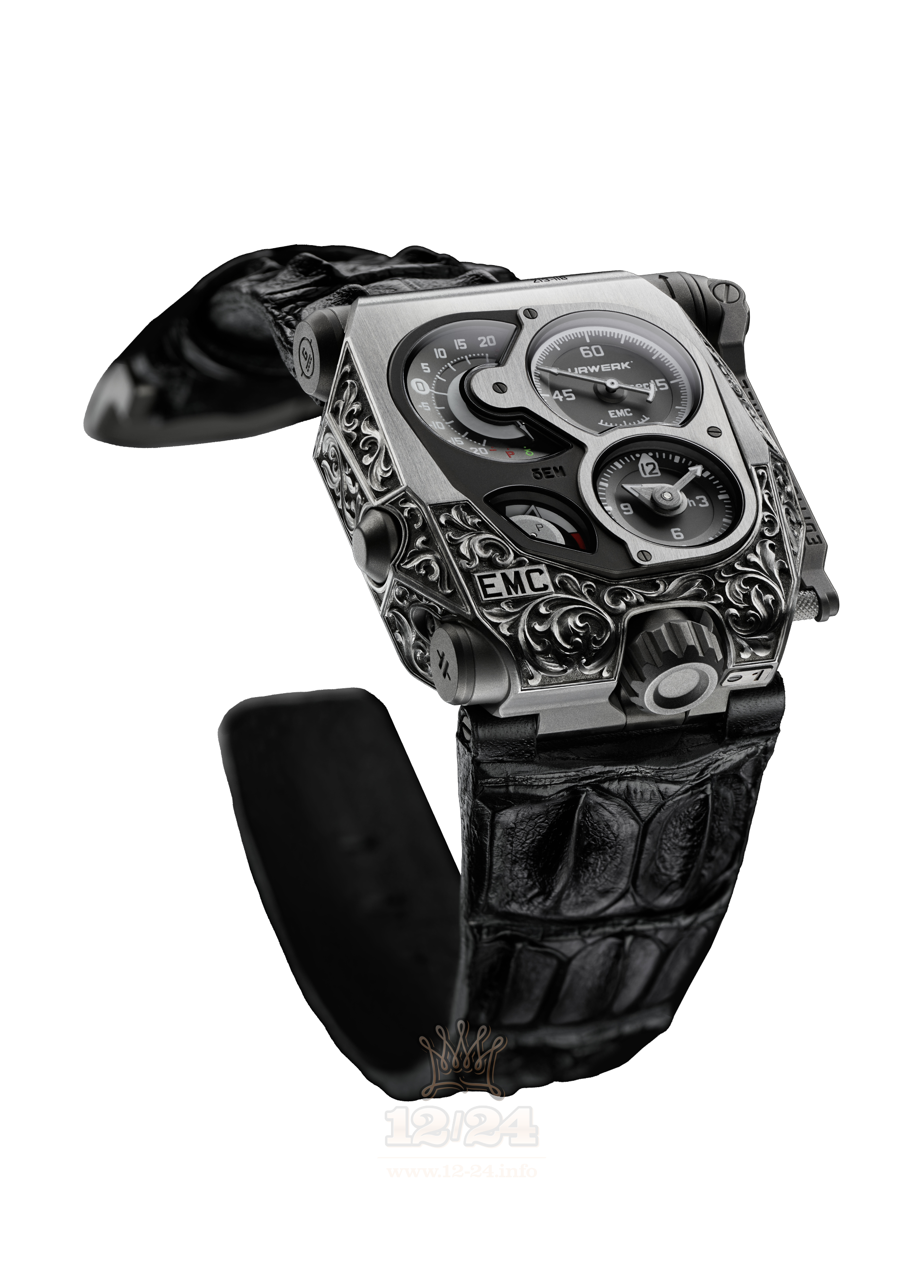 Urwerk EMC Watch EMC PISTOL 43 mm Stainless steel Titanium Case Black Dial