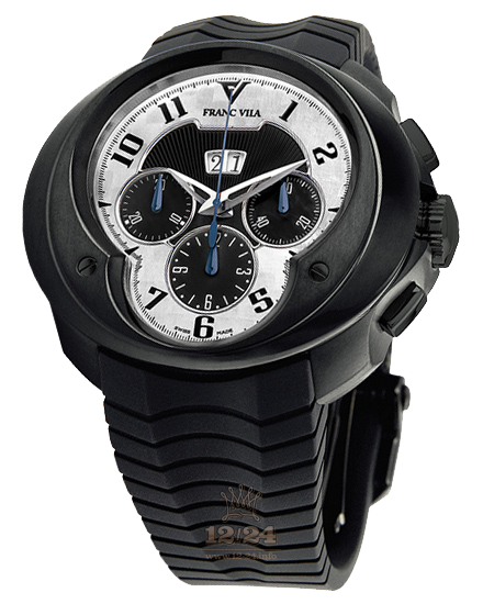Franc Vila Cobra Watch 8C.DLC.400 45 mm Stainless steel PVD coating Case White Black Dial
