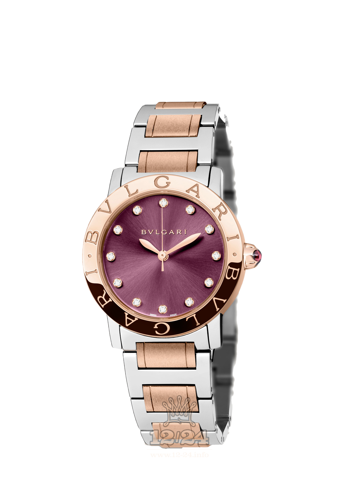 Bvlgari Bvlgari Bvlgari Watch 102622 BBL33C7SPG/12 33 mm Steel / Pink gold Case Purple Dial