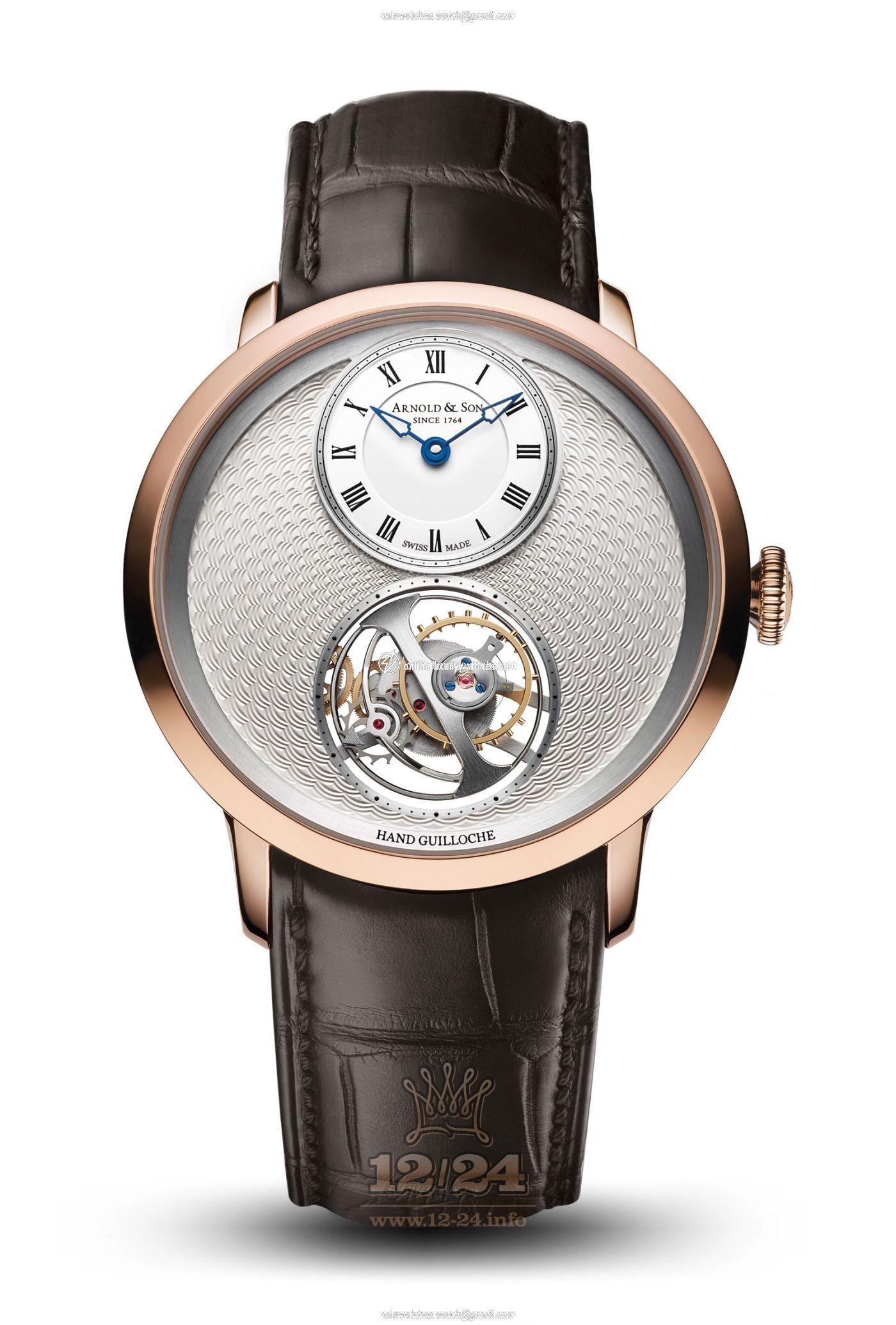 Arnold Son Instrument Collection Watch 1UTAR.S08A.C120A Red gold Case Silver Dial