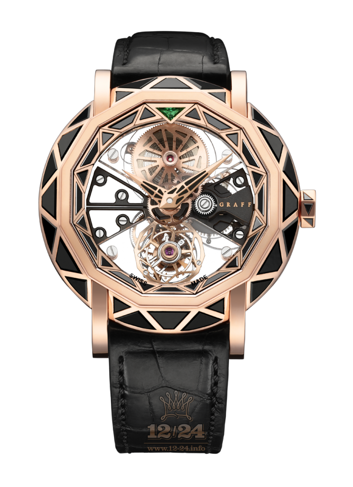 Graff MasterGraff Watch MGSAM48PGD1 48 mm Pink gold Case Black Golden Dial