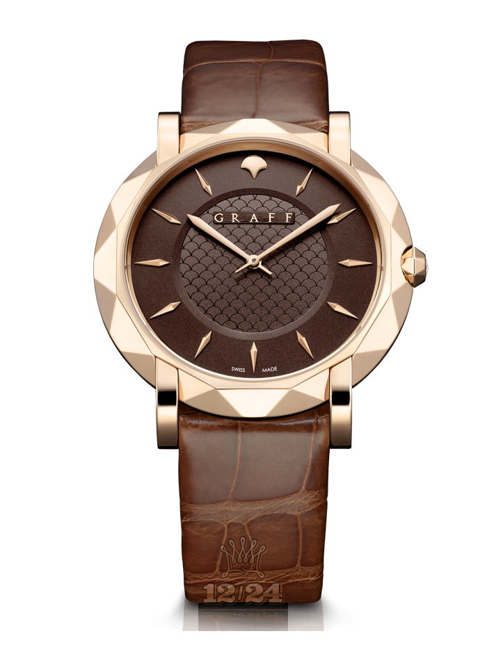 Graff GraffStar Watch GSU43PGC2 43 mm Pink gold Case Brown (chocolate) Dial