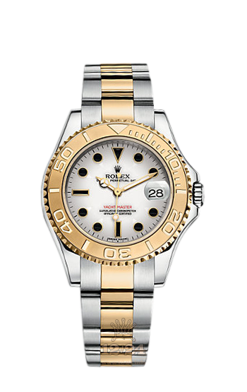 Rolex Yacht-Master Watch 168623-0016 35 mm Steel / Yellow gold Case White Dial