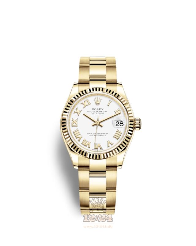 Rolex Datejust Watch 278278-0019 31 mm Yellow gold Case White Dial