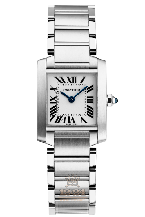 Cartier Tank Watch W51008Q3 25 mm Stainless steel Case Silver Dial