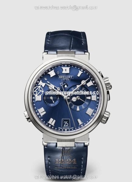 Breguet Marine Watch 5547TI/Y1/9ZU 40 mm Titanium Case Dark blue Dial