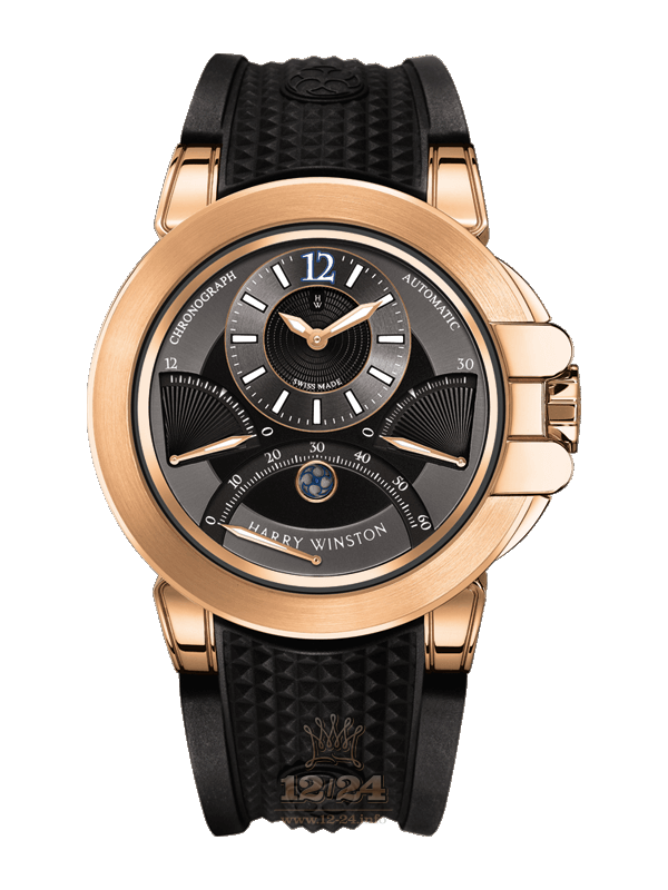 Harry Winston The Ocean Collection Watch OCEACT44RR024 44 mm Pink gold Case Black Dial