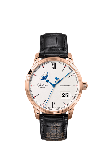 Glashutte Senator Watch 1-36-04-02-05-01 40 mm Red gold Case White Dial