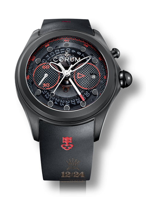 Corum Bubble Watch L961/03309 52 mm Titanium PVD coating Case Black Dial