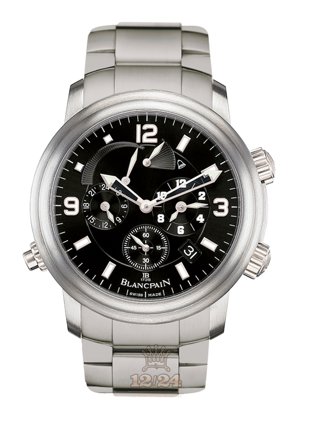 Blancpain Leman Watch 2041-1230-98B 40 mm Titanium Case Black Dial