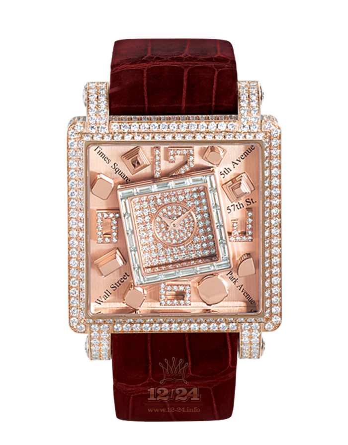 Jacob & Co Iconic Collection Watch MANRGB 37 mm Pink gold Case Silver Golden Dial
