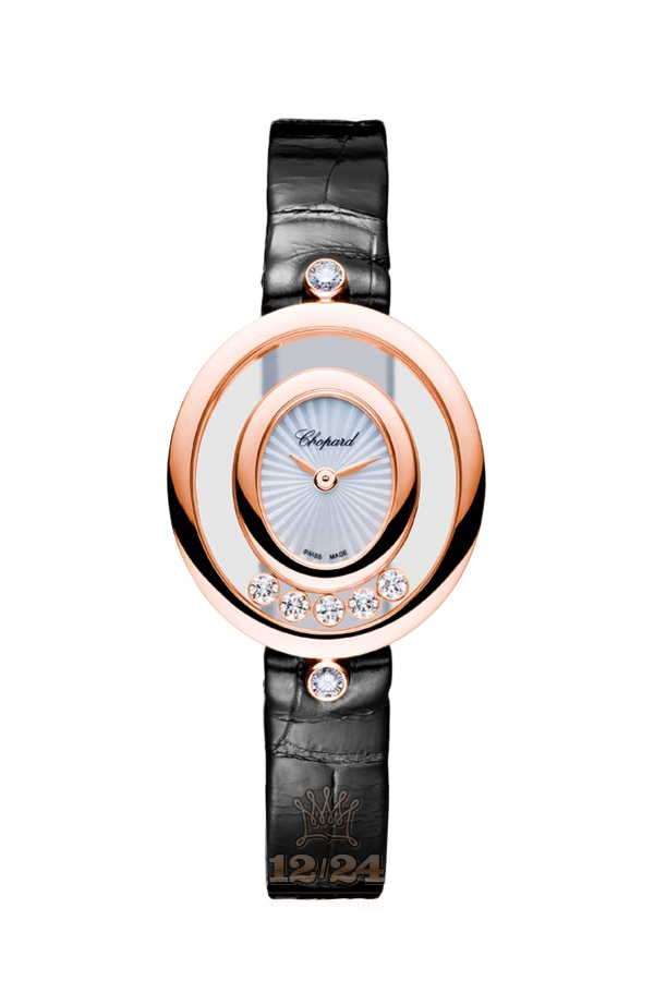 Chopard Happy Diamonds Watch 204305-5201 29 mm Pink gold Case White Dial