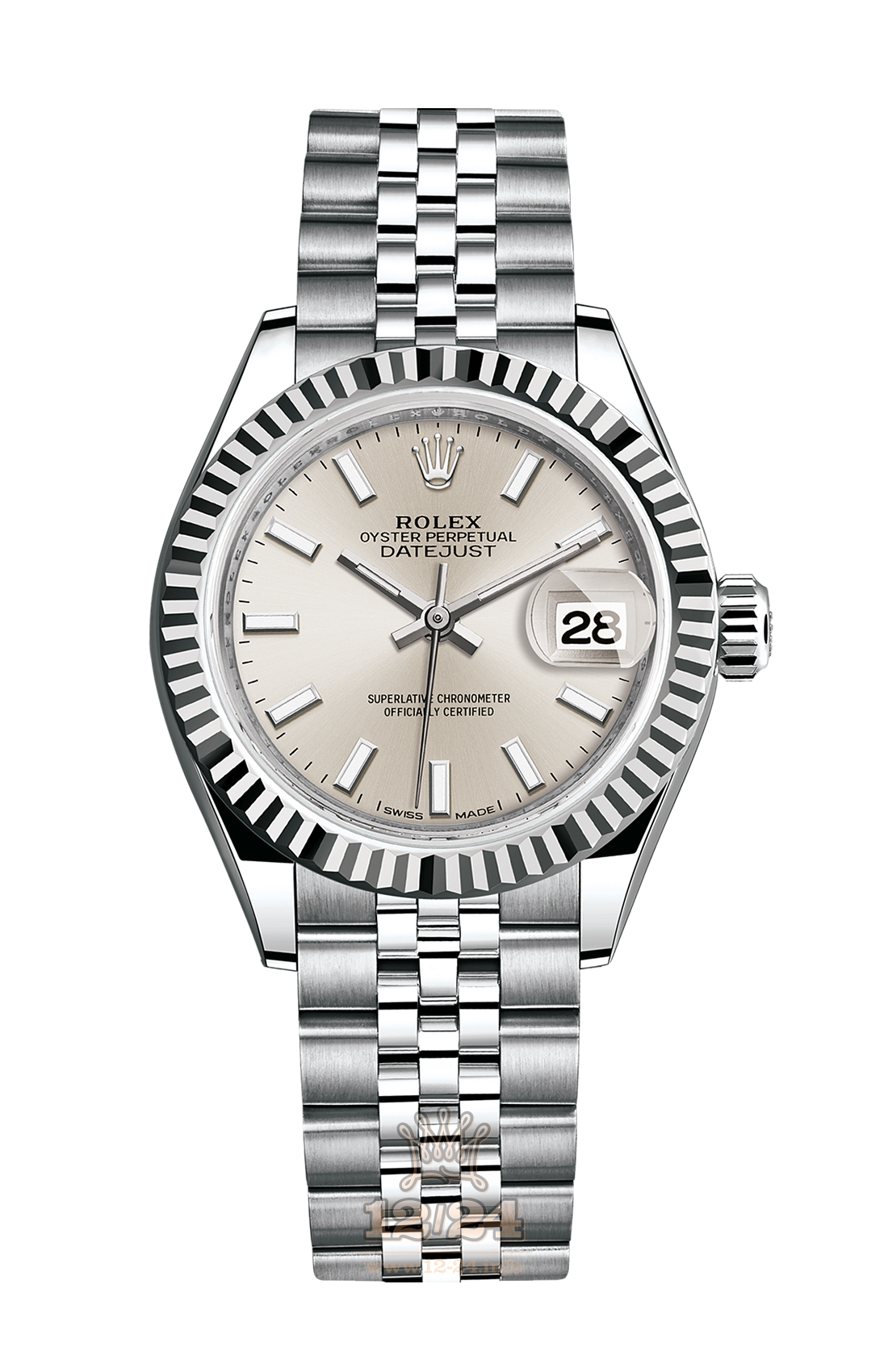Rolex Datejust Watch 279174-0005 28 mm Steel / White gold Case Silver Dial