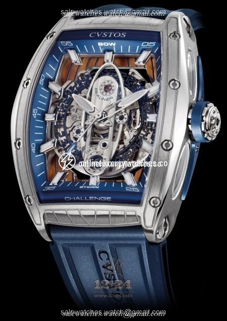 Cvstos Challenge Watch CCNSL-ST-53mm 54 mm Stainless steel Case Silver Dark blue Dial