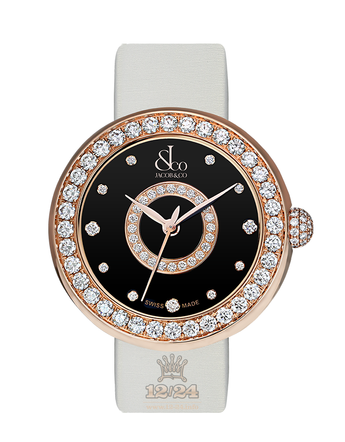 Jacob & Co Ladies Collection Watch BA527.40.RO.PE.A 40 mm Pink gold Case Black Dial