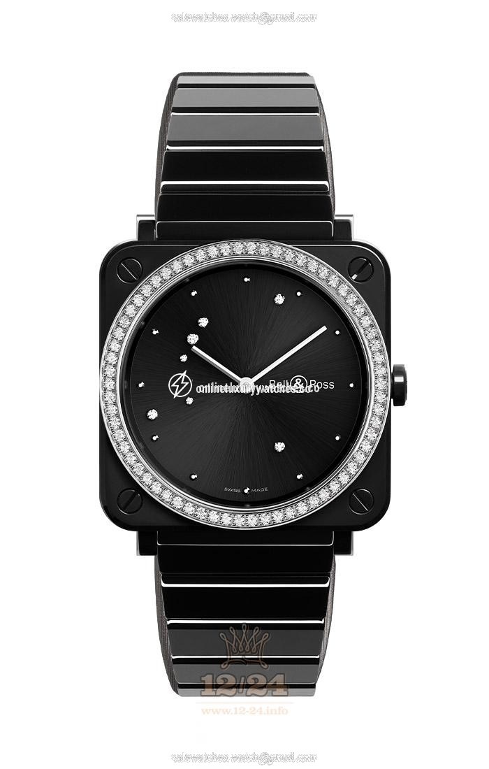 Bell & Ross Instruments Watch BRS-EBL-CE-LGD/SCE Ceramics Case Black Dial
