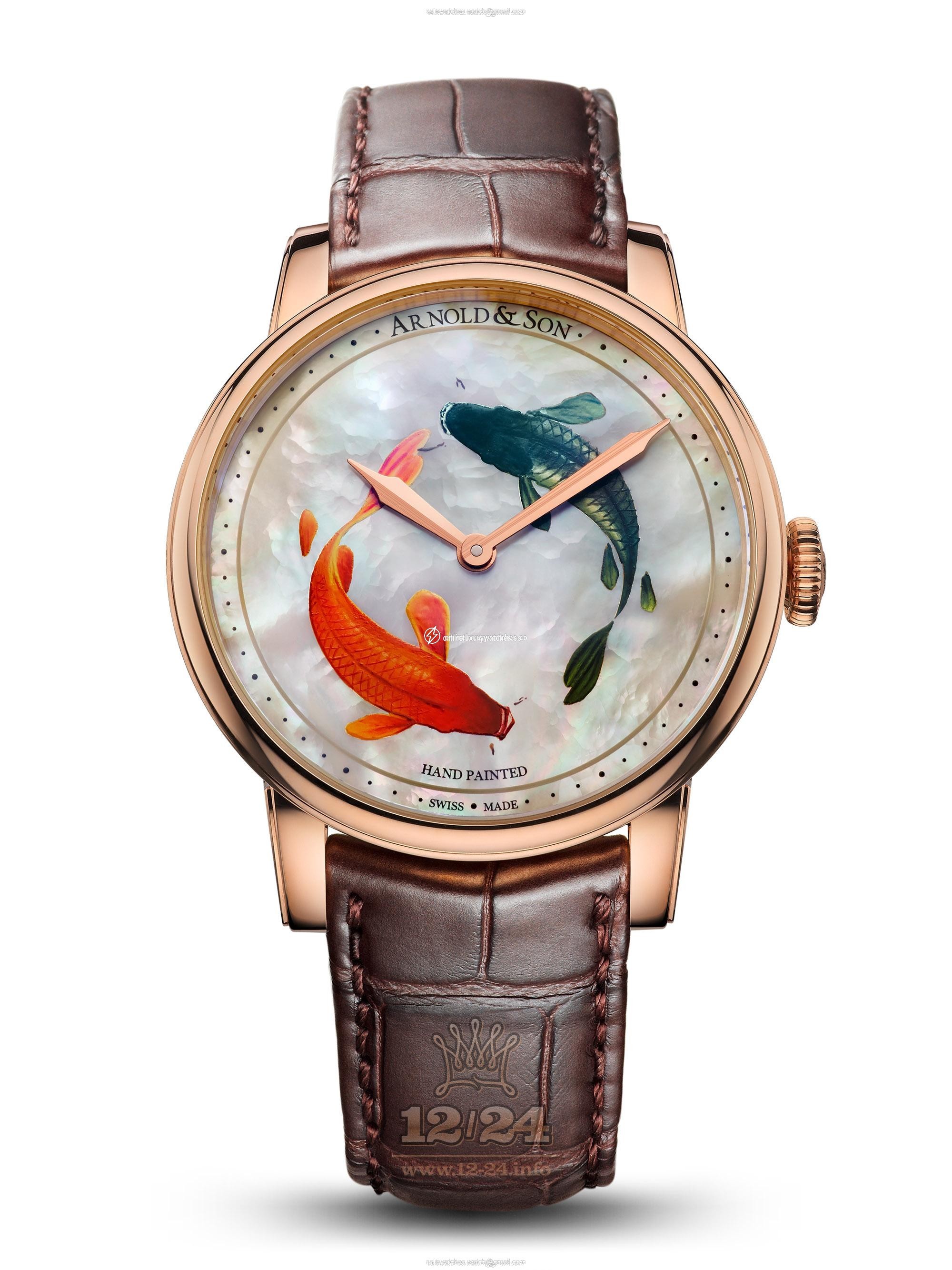 Arnold Son Royal Collection Watch 1LCAP.M01A.C110A Pink gold Case Painted Dial
